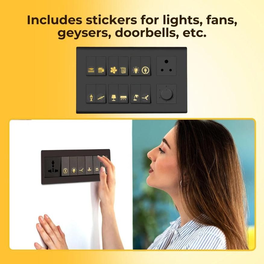 Gold Switch Stickers