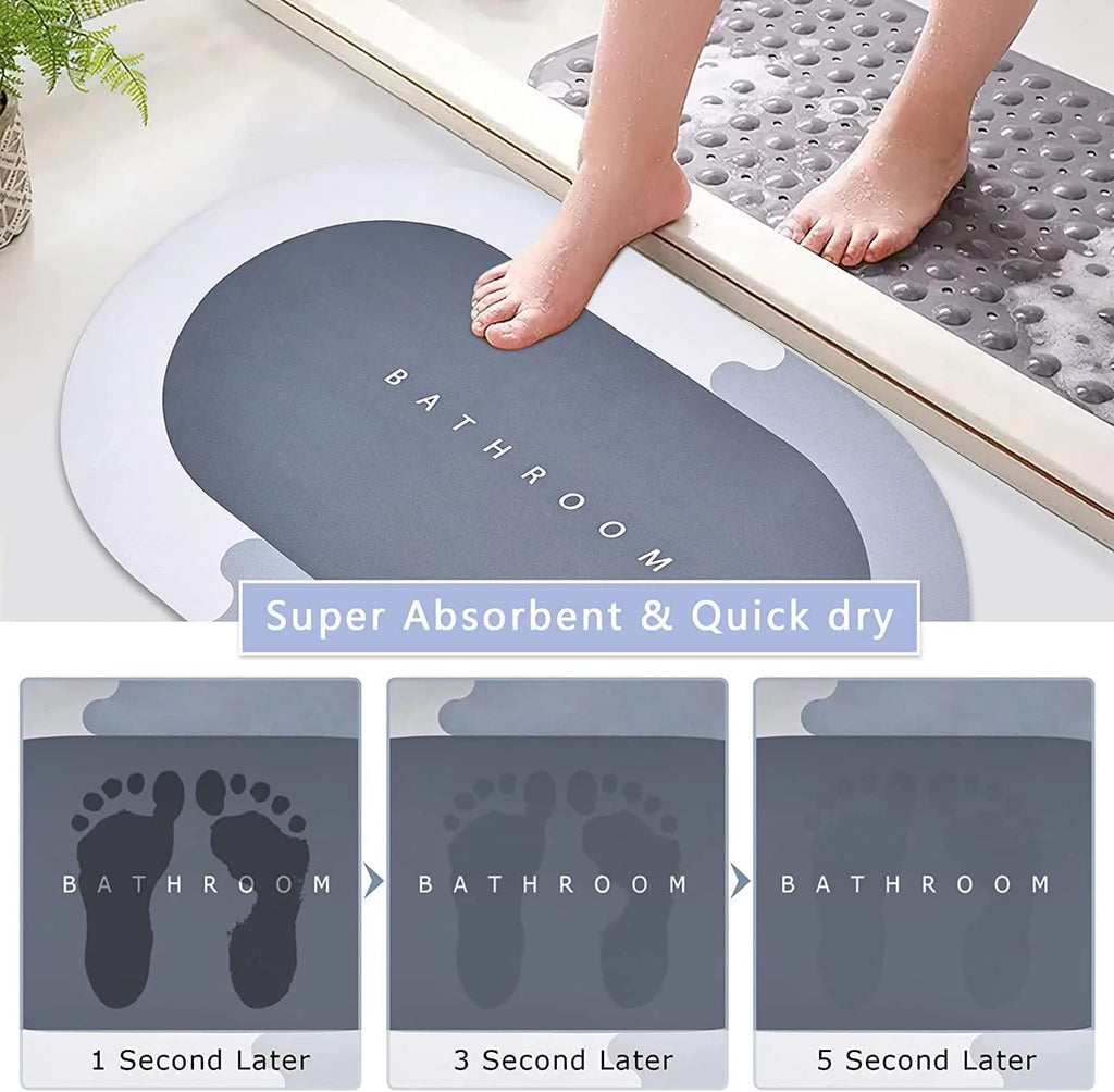 Water Soak Bathroom Mat (Pack Of 2)