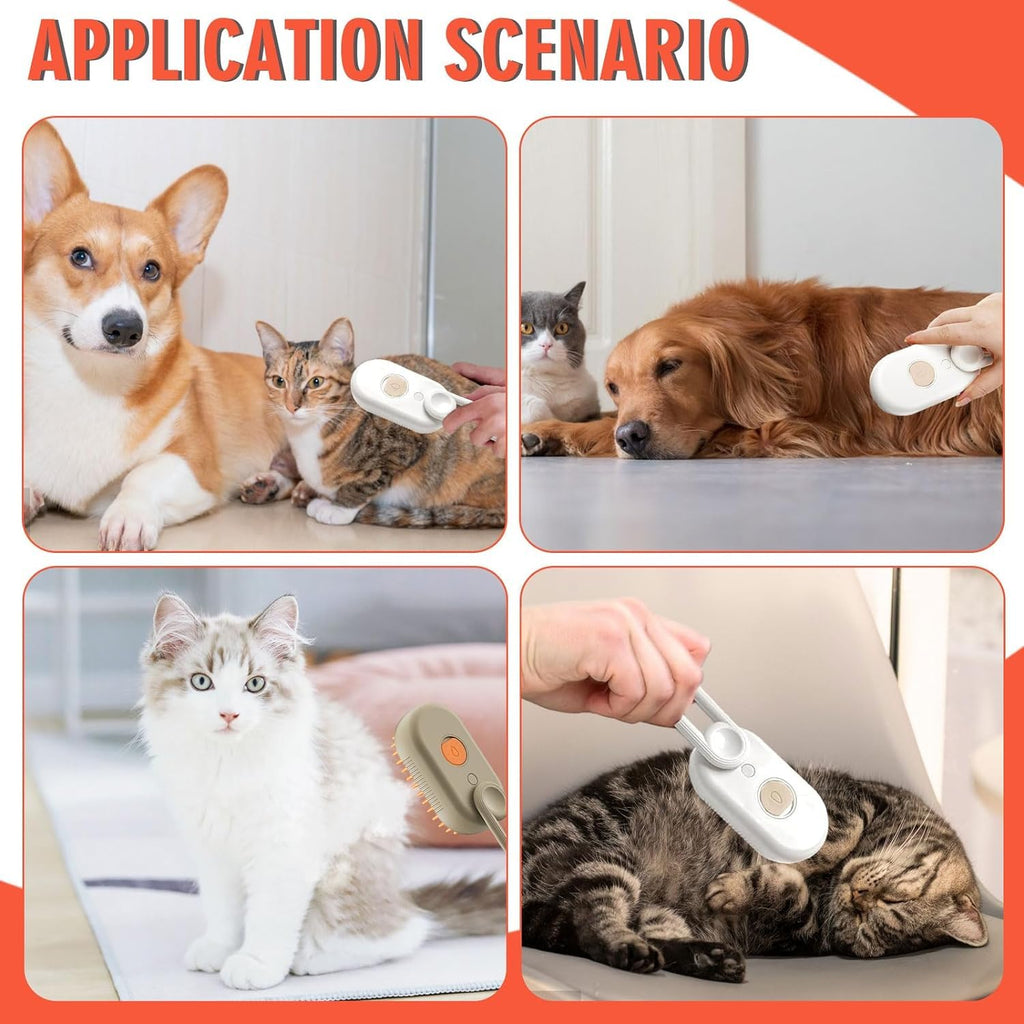 Dog Trust 3 In1 Cat Steam Brush