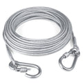 Stainless Steel Clothesline with Carabiner Hooks (10 Mtr)