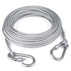 Stainless Steel Clothesline with Carabiner Hooks (10 Mtr)
